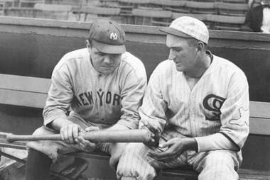 Babe Ruth on the Bench